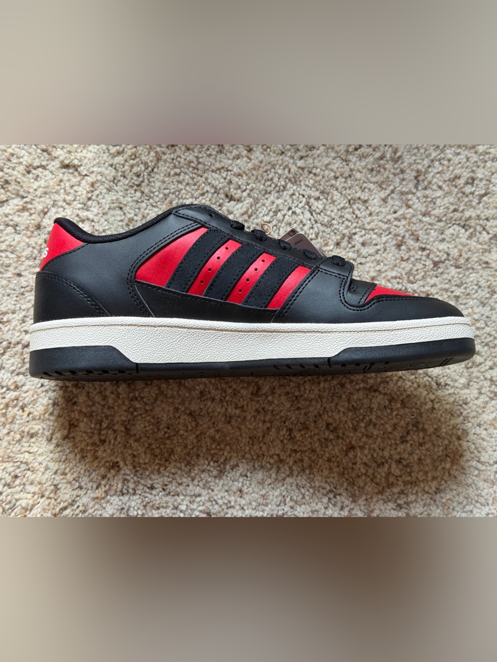 Adidas Break Start Sneakers Black Red White Size 8.5 Men/9.5 Women JR1440